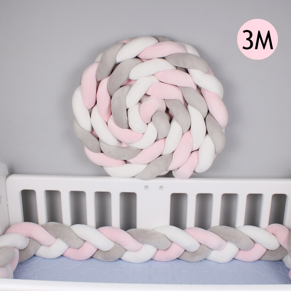 Braided Crib Bumper Baby Cushion